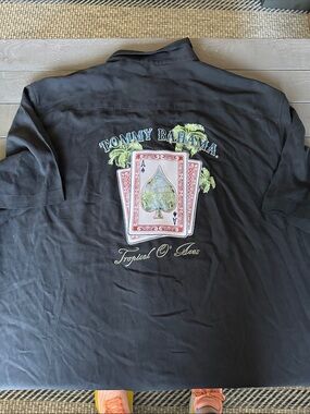 Tommy Bahama embroidered silk shirt